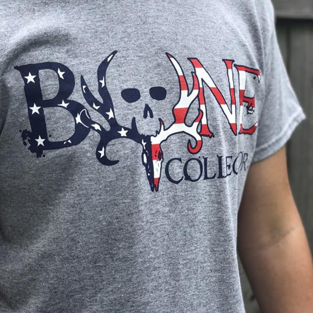 American Flag Bone Collector Logo Tee - Image 3