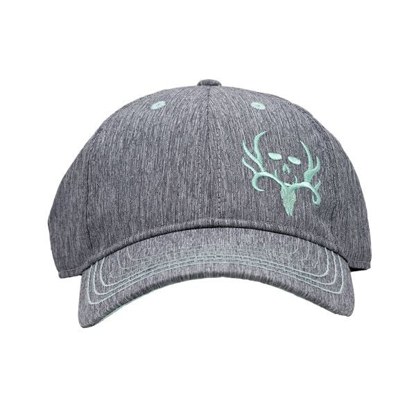 BC Heather Grey/Aqua Teal Performance Hat - Image 3
