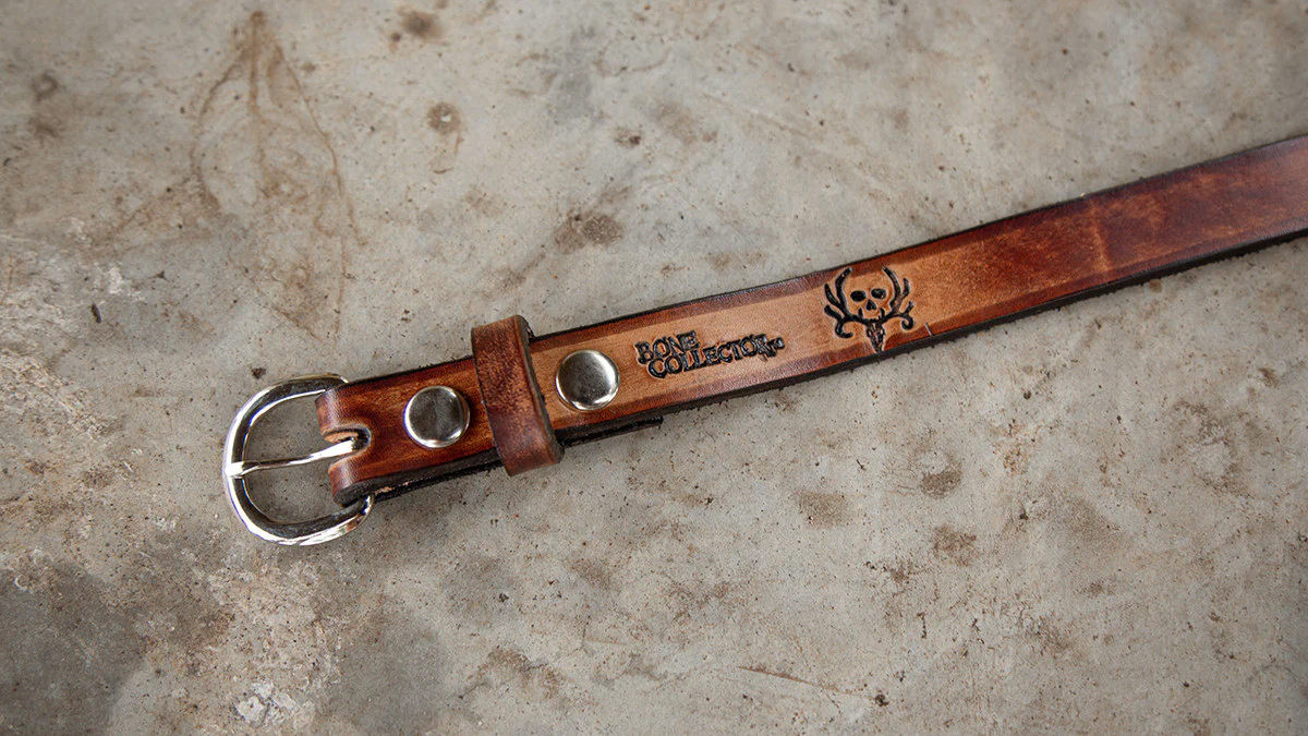 Bone Collector Custom Youth Leather Belt - Image 3