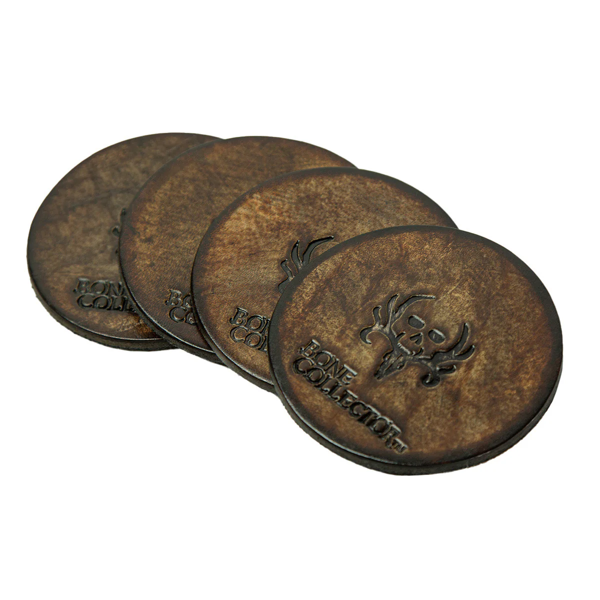 Bone Collector Leather Coasters - 4 pack - Image 6