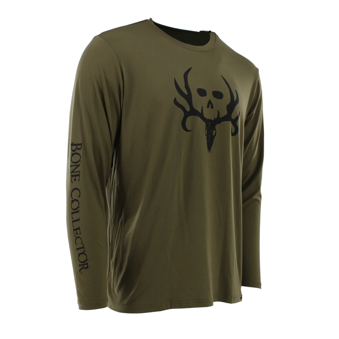 Bone Collector Long Sleeve Performance Shirt - Olive Night - Image 2