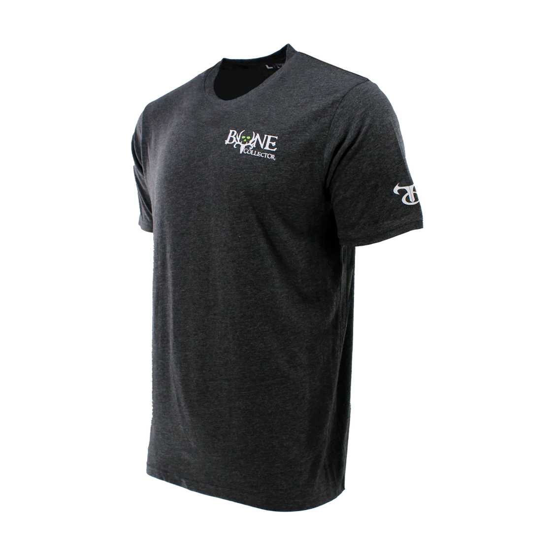 Bone Collector Short Sleeve Durasoft Tee with Chest Logo - Charcoal Heather - Image 2
