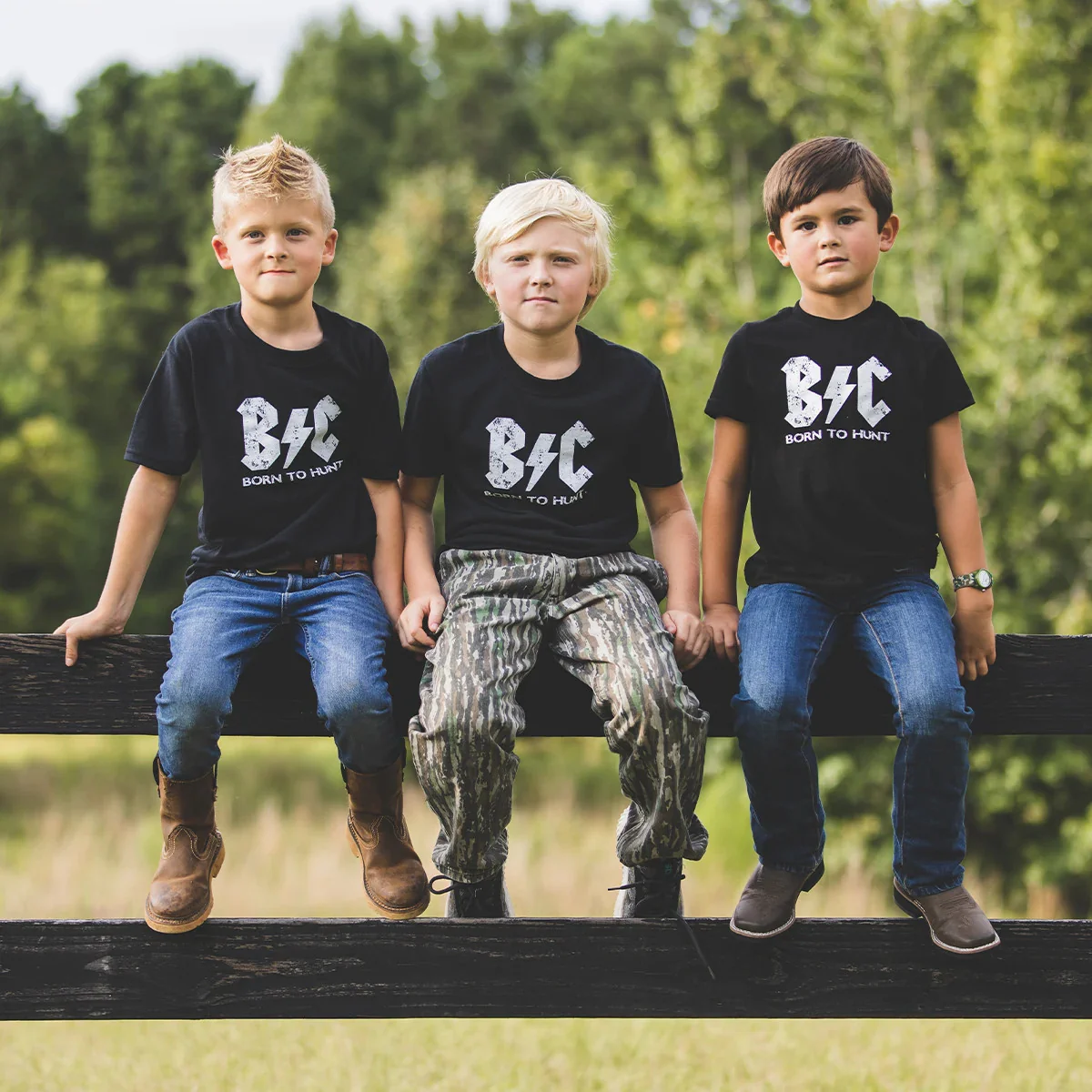 Kid's Born To Hunt Graphic Tee - Image 2