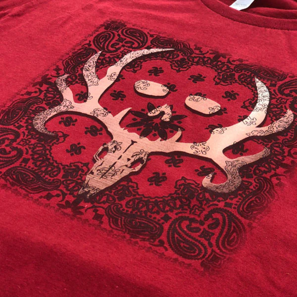 Carved Rose Gold Ladies Lightweight Tee | Canyon Red - Image 3