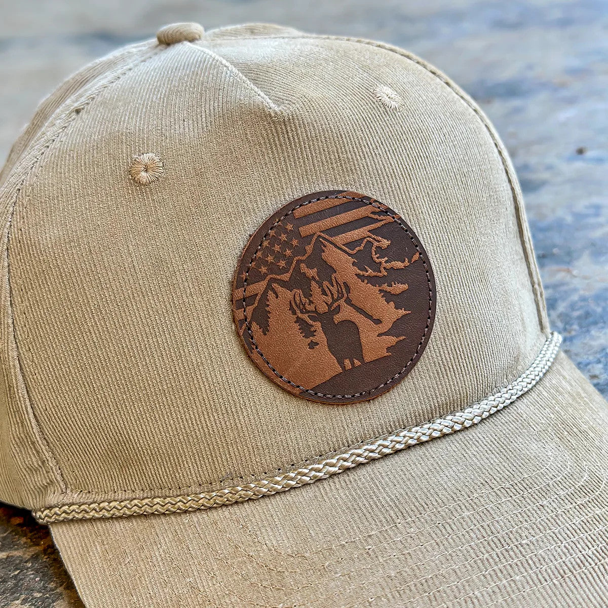 Corduroy Deer Americana Patch Cream - Image 3