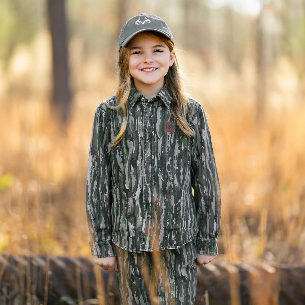 Kid's Camo Long Sleeve Twill Button-Up Shirt - Image 4