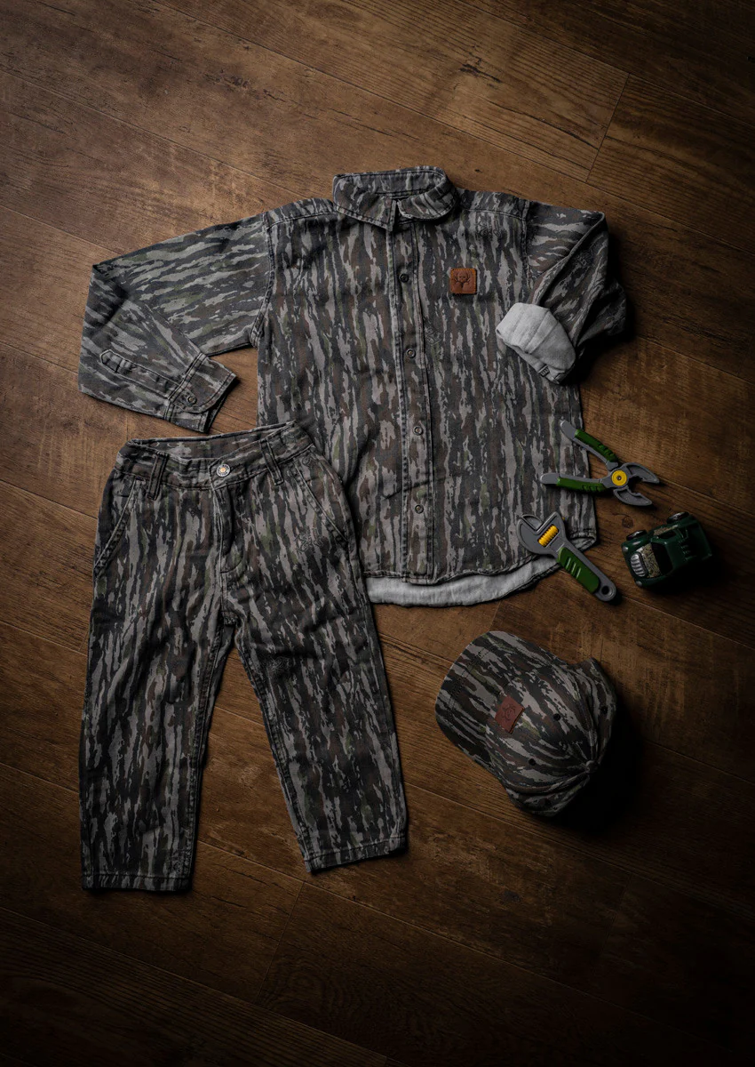 Kid's Camo Long Sleeve Twill Button-Up Shirt - Image 9