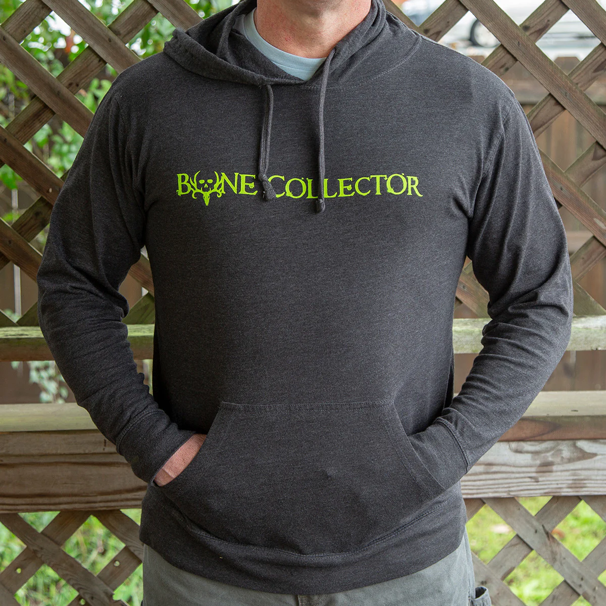 Men's BC Black/Charcoal Scripted LTWT Hoodie - Image 3