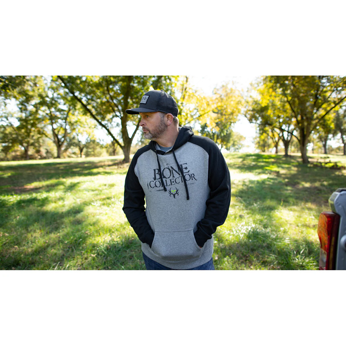 Stencil Hoodie Gunmetal/Black - Image 3
